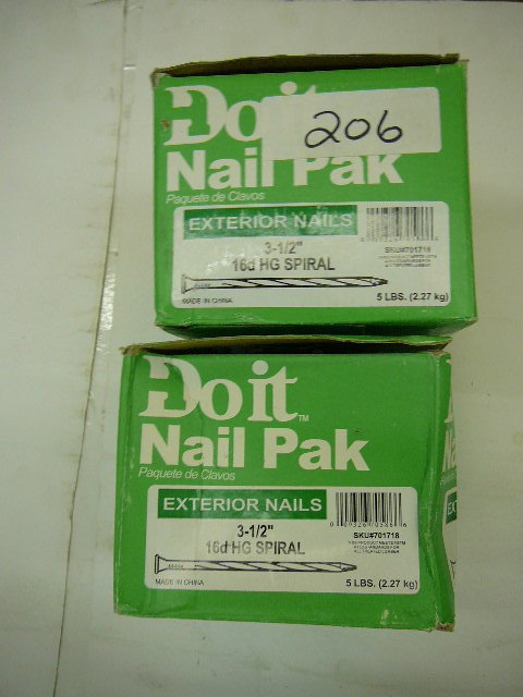 lot 206 image: Exterior Nails