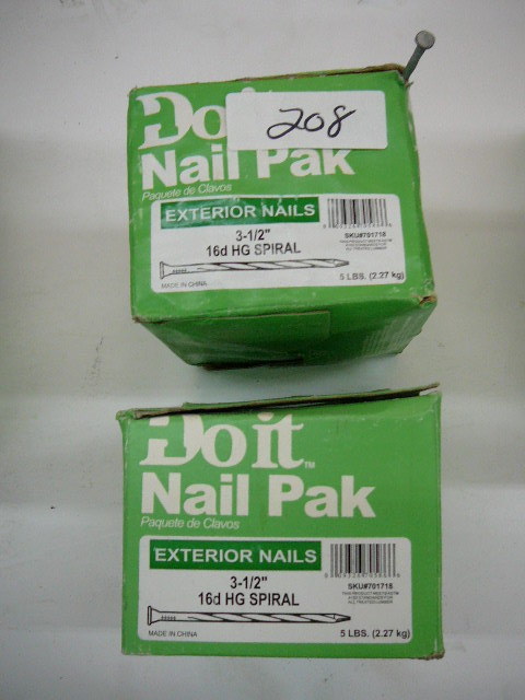 lot 208 image: Exterior Nails