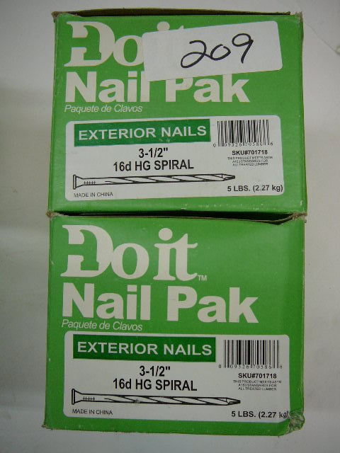 lot 209 image: Exterior Nails