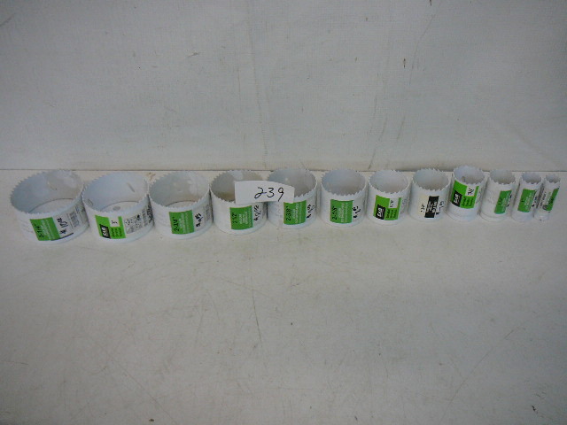 lot 239 image: Hole Saw Cutters BiMetal