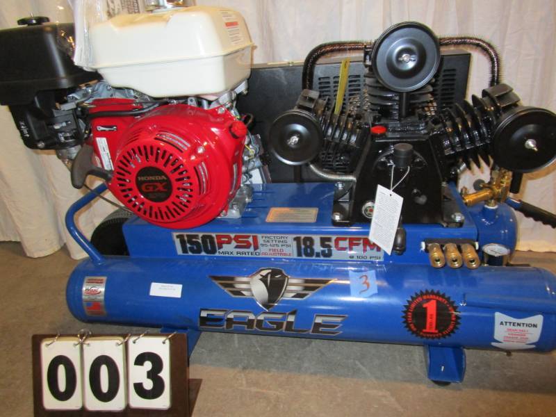lot 3 image: Eagle 10 Gallon Job Site Air Compressor