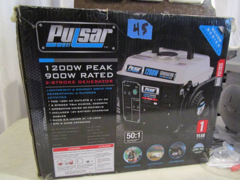lot 45 image: Pulsar 1200 Watt 2 Stroke Generator