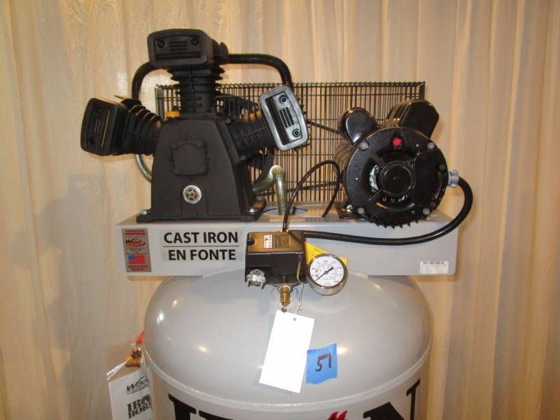 lot 51 image: Iron Horse 80 Gallon Air Compressor