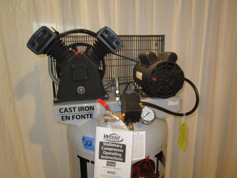 lot 52 image: Iron Horse 60 Gallon Air Compressor