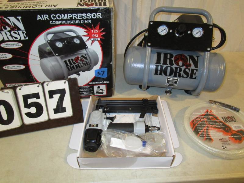lot 57 image: Iron Horse Air Compressor Kit