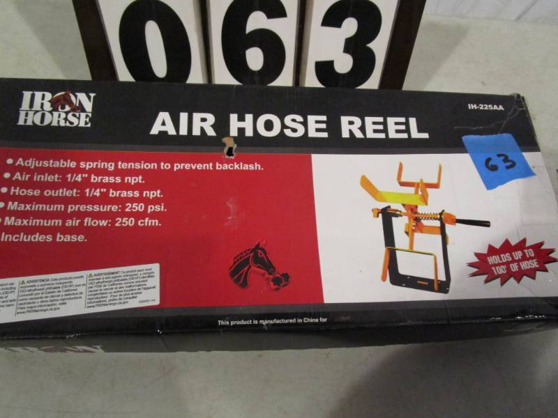 lot 63 image: Iron Horse Air Hose Reel