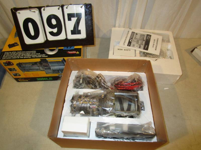 lot 97 image: Wood Power 2000 lb ATV Winch - Kit