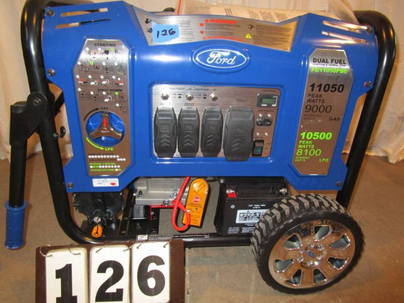 lot 126 image: Ford Dual Fuel 11050 Watt Generator