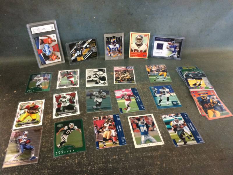 lot 63 image: Football Wide Receiver Cards with Julio Jones & A.J. Green Graded Rookie, Antonio Brown & more