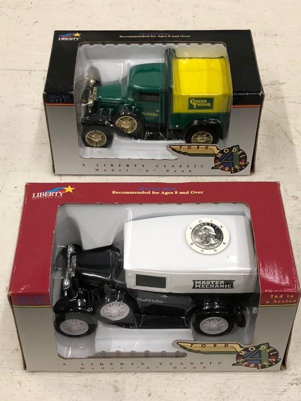 (1) Ford Model-A & (1) Ford Model-A Van Coin Banks
