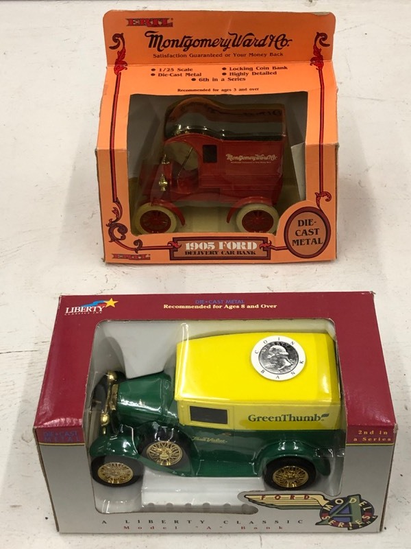 (1) 1905 Ford & (1) Ford Model-A Coin Banks