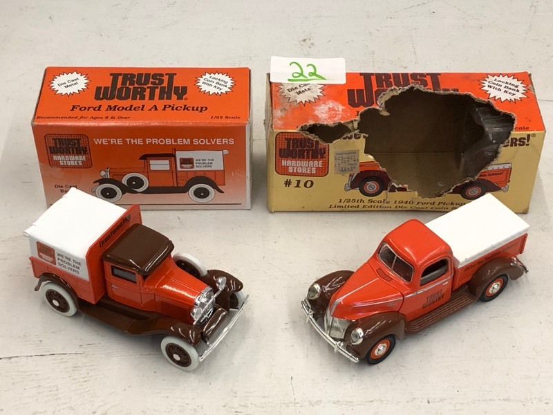 (1) 1940 Ford & (1) Ford Model-A Coin Banks
