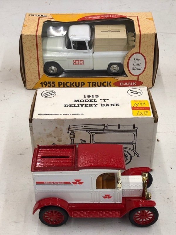 (1) 1955 Pickup & (1) 1913 Model-T Coin Banks