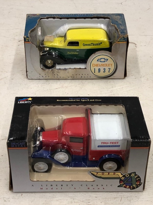 (1) 1937 Chevrolet & (1) Ford Model-A Coin Banks