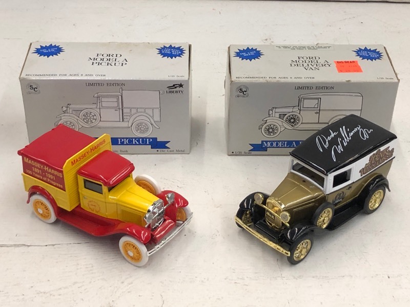 (1) Ford Model-A Van & (1) Ford Model-A Pickup Coin Banks