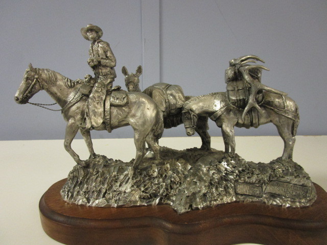 lot 551 image: LIMITED EDITION CAST PEWTER SCULPTURE BY RUSTY PHELPS