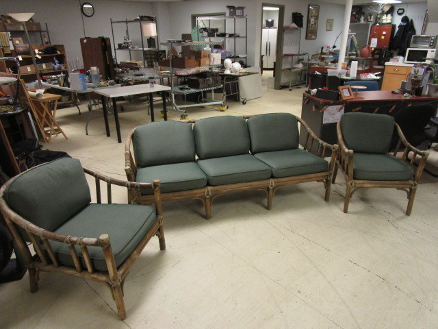 lot 406 image: RATTAN OUTDOOR FURNITURE