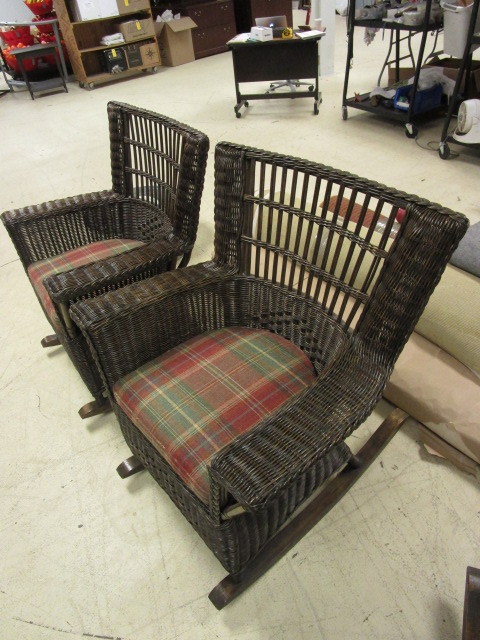 lot 408 image: WICKER ROCKERS