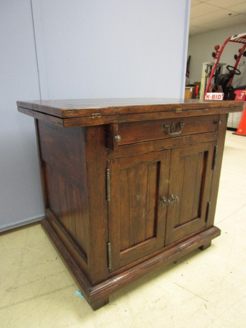 lot 438 image: BAUSMAN FLIP TOP BAR CABINET