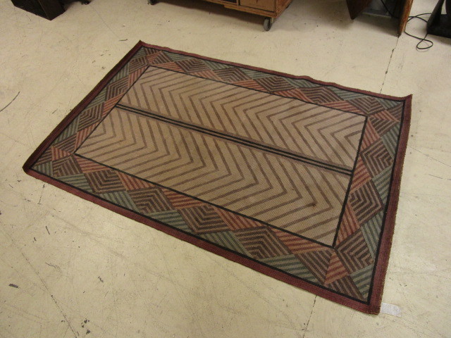 lot 449 image: GEOMETRIC PATTERN JUTE RUG