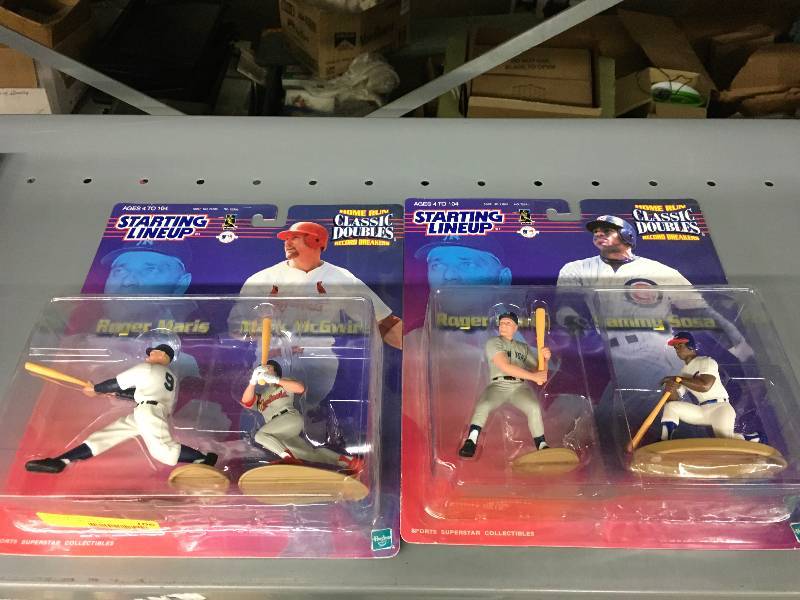 lot 106 image: Starting Lineup Roger Maris- Mark McGwire & Roger Maris- Sammy Sosa Figures