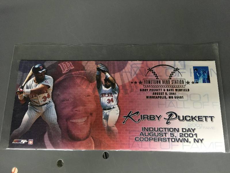 lot 107 image: Kirby Puckett Hall of Fame Induction Day Envelope