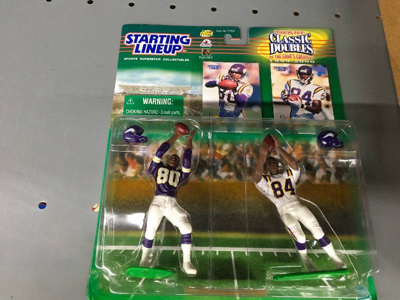 lot 111 image: Starting Lineup Randy Moss- Chris Carter Figurines