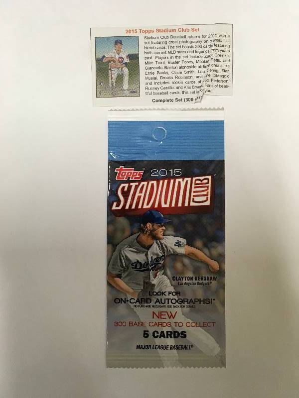 lot 137 image: 2015 Topps Stadium Club Card Album