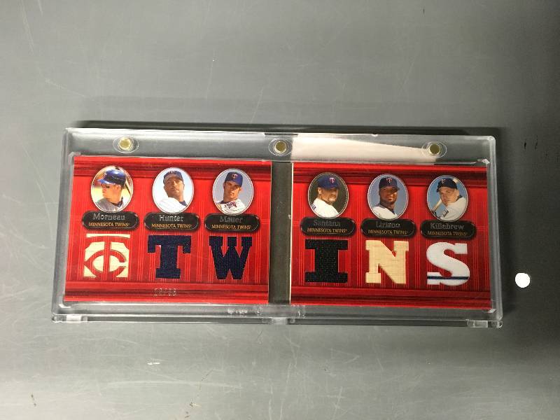 lot 146 image: Minnesota Twins Game Used Card - MauerMorneauHunterSantanaLirianoKillebrew 1336