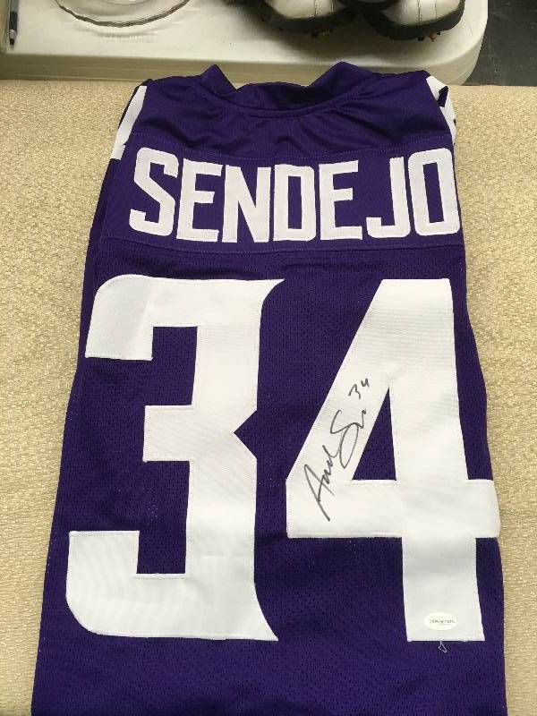 lot 162 image: Autographed Andrew Sendejo Jersey XL - COA Included