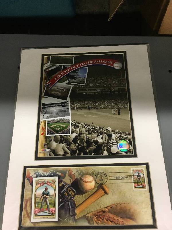 lot 175 image: Take Me Out To The Ball Game Stadium Montage Matted Art