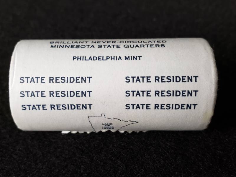 lot 45 image: $10 Roll of Minnesota Resident Restricted State Quarters