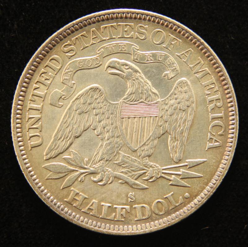 lot 03 image: 1872-S SEATED LIBERTY HALF DOLLAR UNC