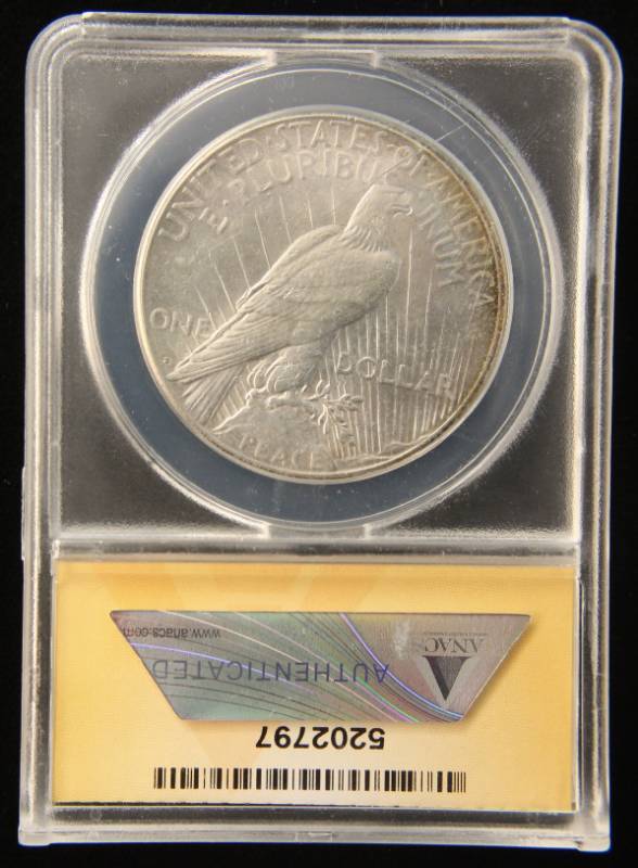 lot 04 image: 1924-S PEACE SILVER DOLLAR AU58
