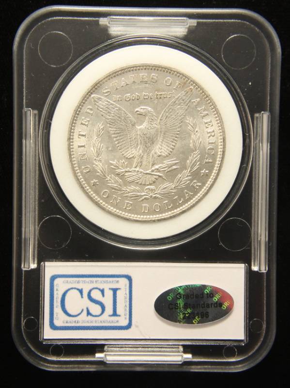 lot 09 image: 1896 MORGAN SILVER DOLLAR MS67 CSI