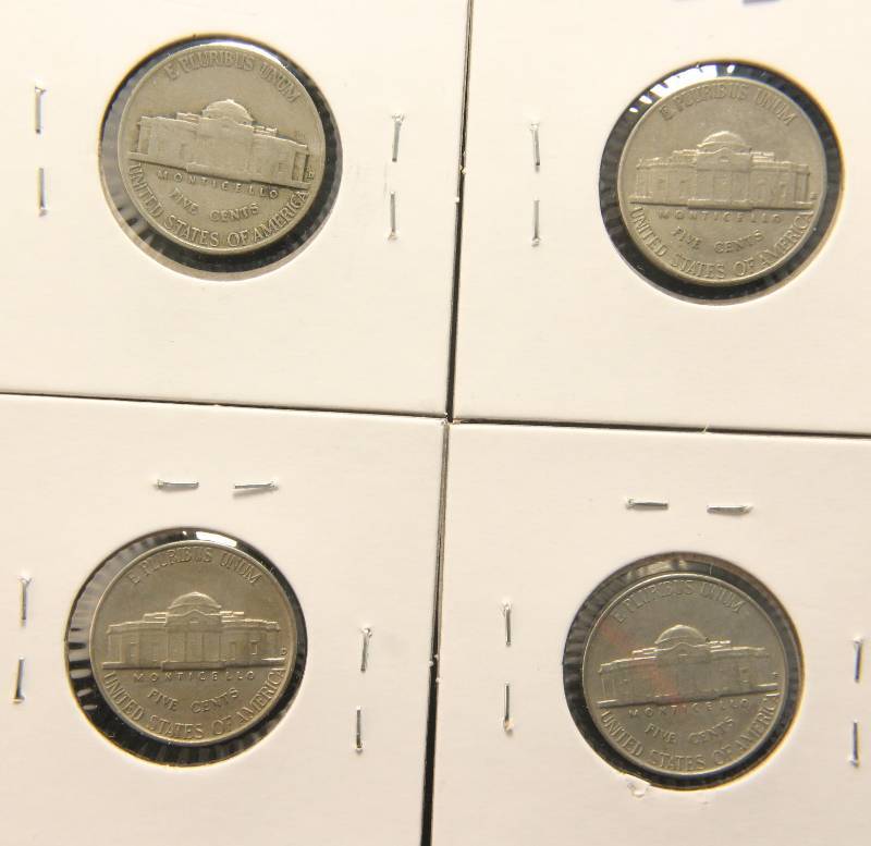 lot 12 image: 4 EARLYBETTER DATE JEFFERSON NICKELS 1938-D 1939-S 1941-D 1941-S