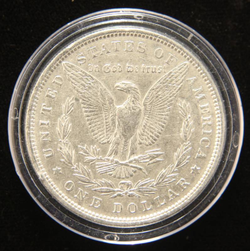 lot 19 image: 1896 MORGAN SILVER DOLLAR IN AIRTITE HOLDER