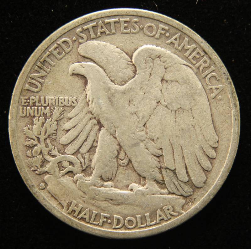 lot 25 image: 1929-S WALKING LIBERTY SILVER HALF DOLLAR