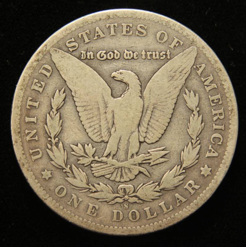 lot 42 image: 1898-S MORGAN SILVER DOLLAR BETTER DATE COIN
