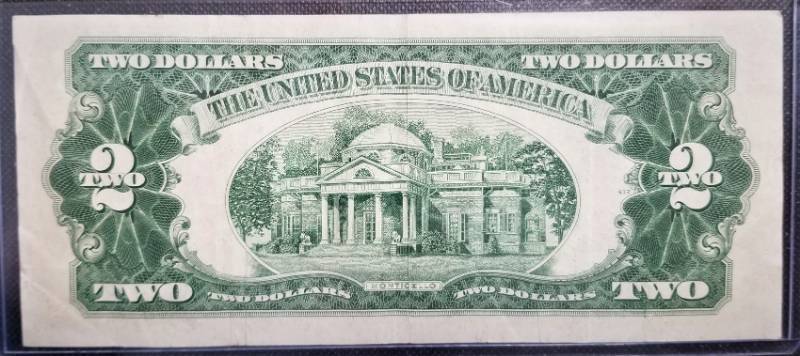 lot 09-A image: 1953-A US RED SEAL $2 BILL STAR NOTE CURRENCY