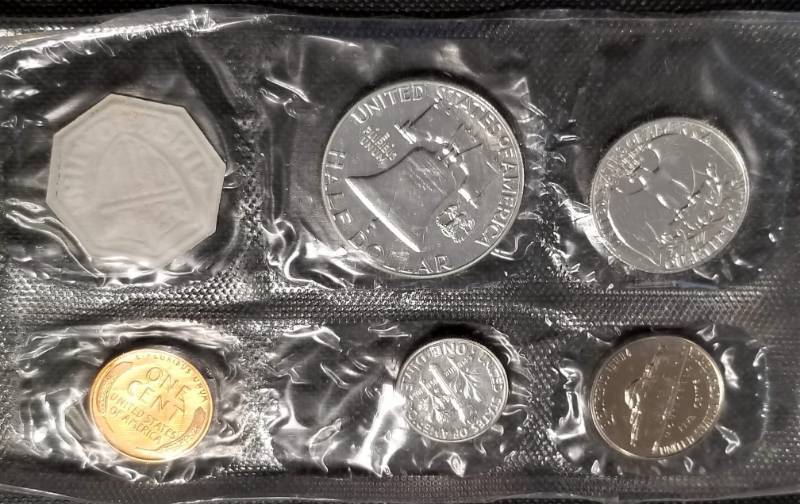 lot 18-C image: 1957 PHILADELPHIA MINT US PROOF SET 90% SILVER COINS