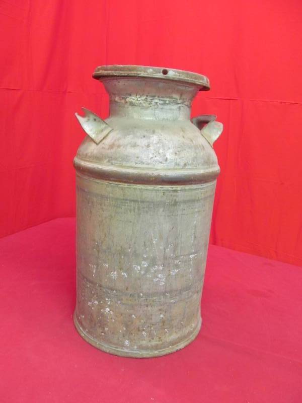 lot 1 image: vintage milk can
