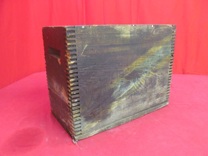 lot 29 image: vintage wood ammo box