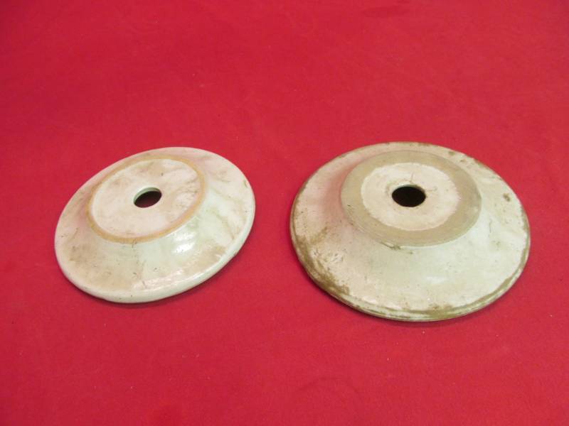 lot 31 image: vintage crock lids