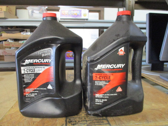 (2) New Gallons of Mercury 2 Cycle Oil