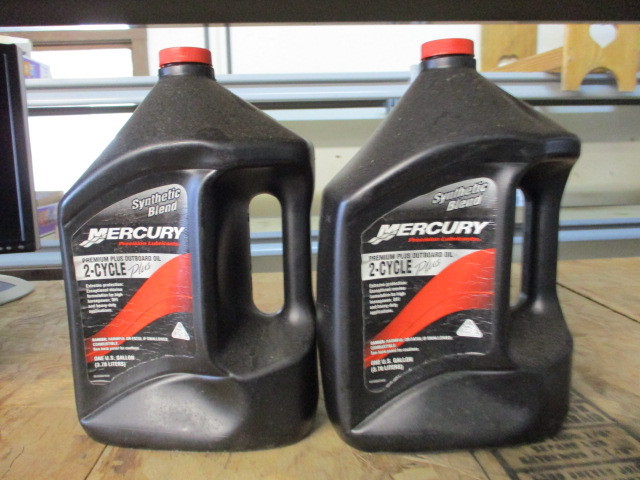 (2) New Gallons of Mercury 2 Cycle Oil