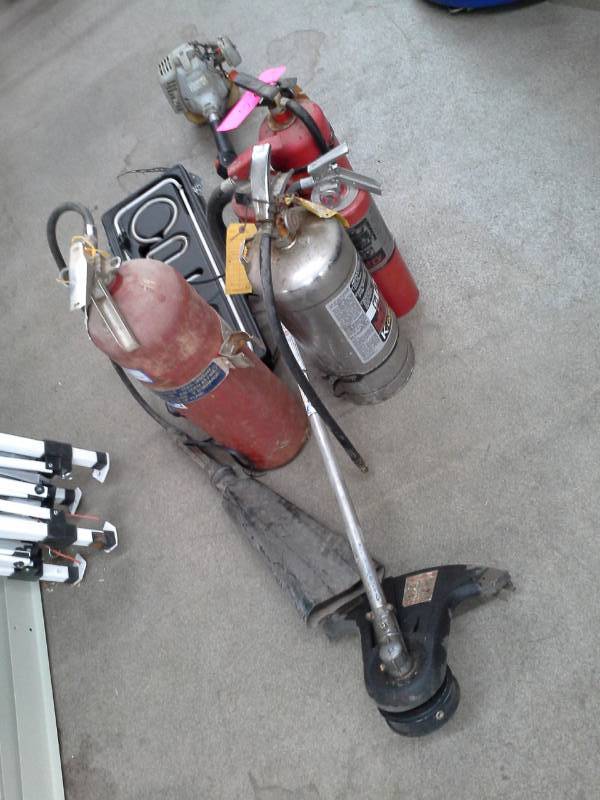 lot 326 image: Fire Extinguishers, OPEN Sign