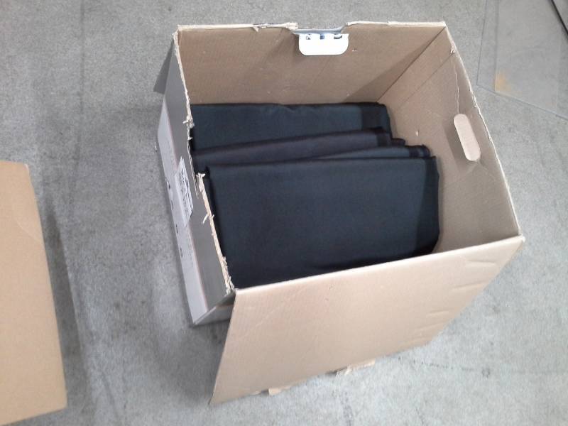 lot 332 image: Lot of (11) Black Polyester Tablecloths