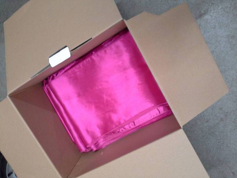 lot 333 image: Lot of (145) Hot Pink Satin Chair Sashes
