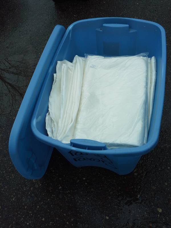 lot 261 image: Lot of (27) Satin Tablecloths